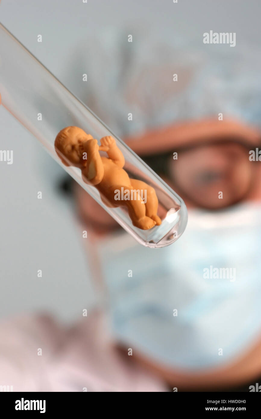 Test-tube baby, effigy, alike, resemblance, alike, resemblance, appearance, concepts, biologically, biological, to biological, more biologically, biot Stock Photo