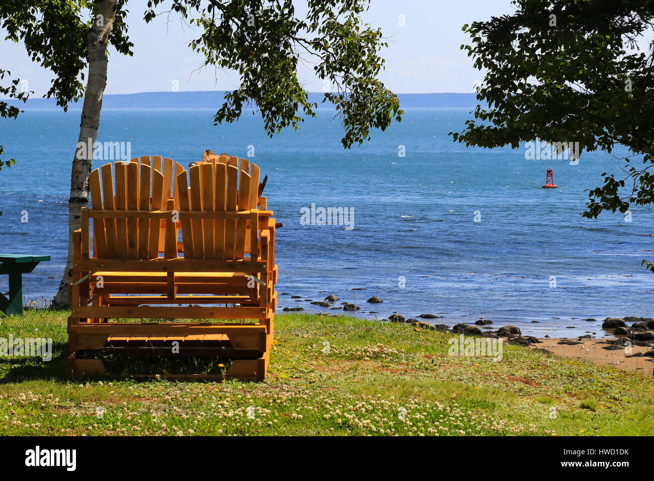 A View of The Saint Lawrence River from Camping Municipale de StSiméon Stock Photo Alamy