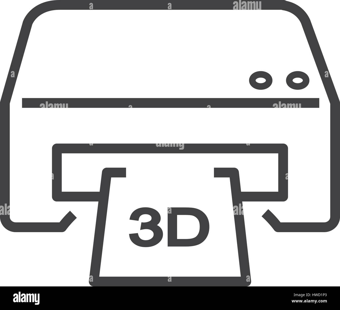 Line Style 3D print icon Stock Vector Image & Art - Alamy