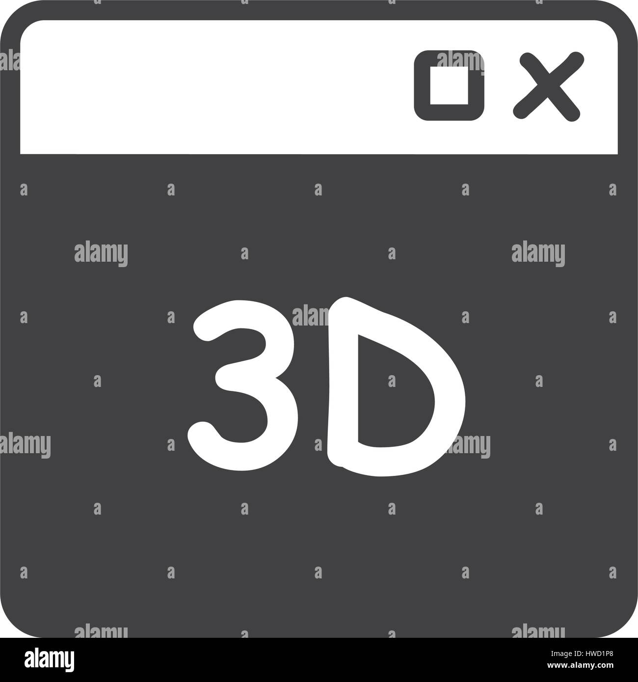 3D print Normal window icon Stock Vector Image & Art - Alamy