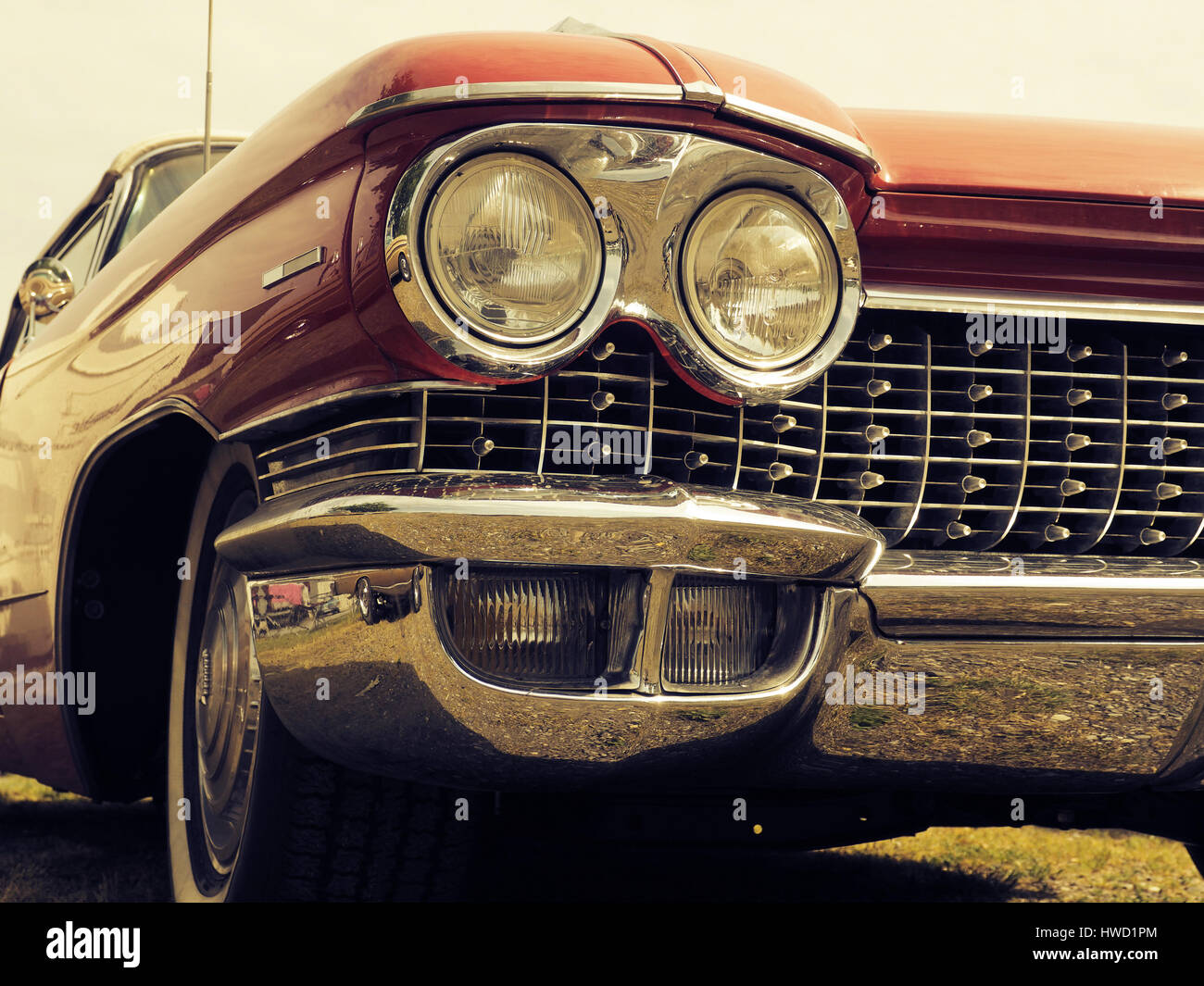 Closeup blue vintage muscle car hi-res stock photography and images - Alamy