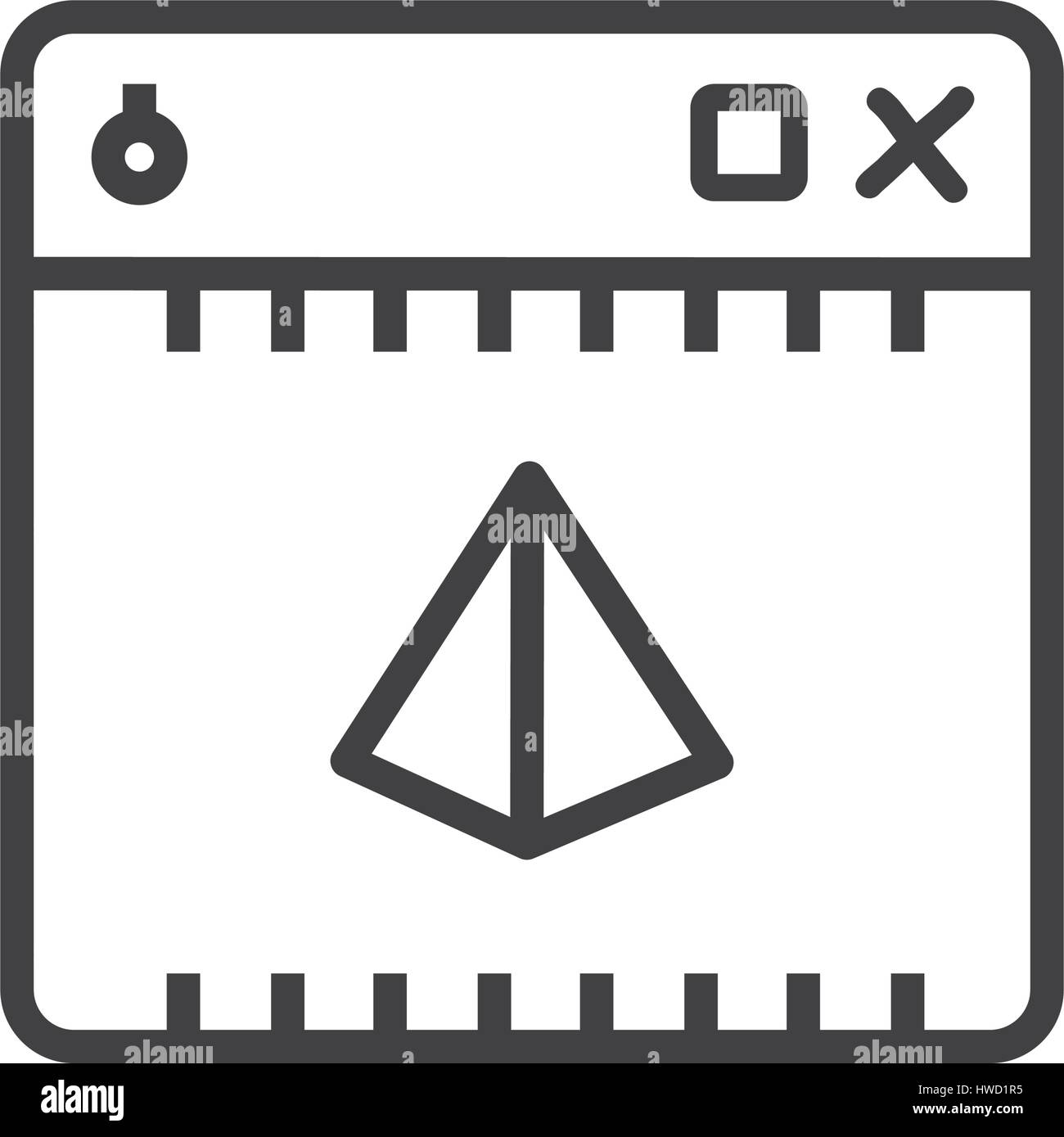 Triangular window 3D print icon Stock Vector Image & Art - Alamy