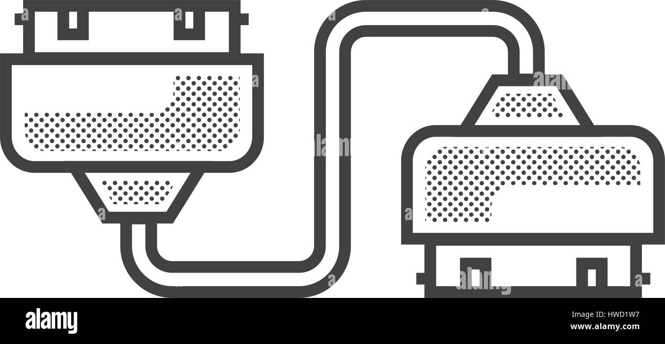 Twin Adapter icon Dotted Style Stock Vector Image & Art - Alamy