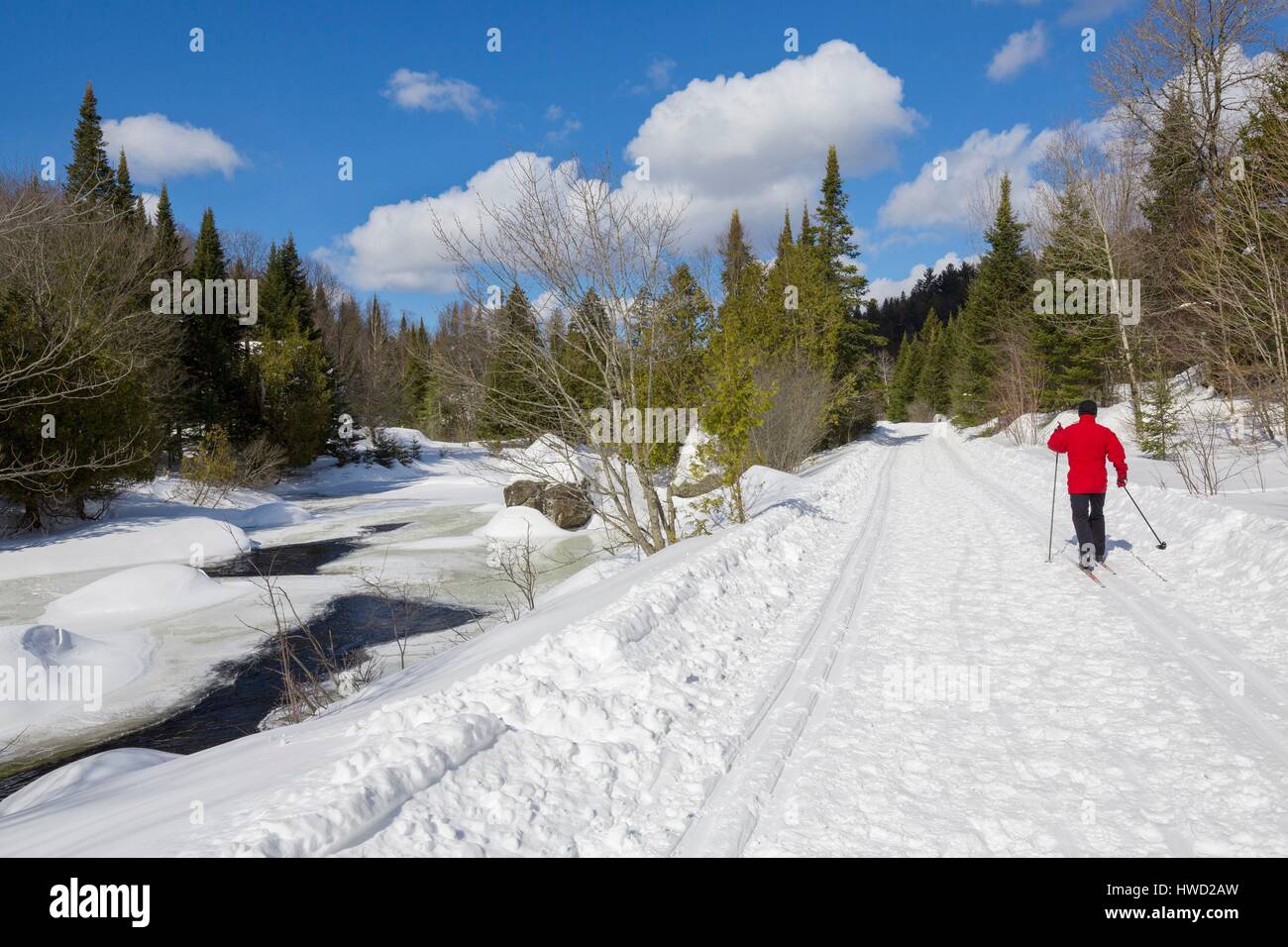 Canada, Quebec province, the Laurentians, Val David, the cross country