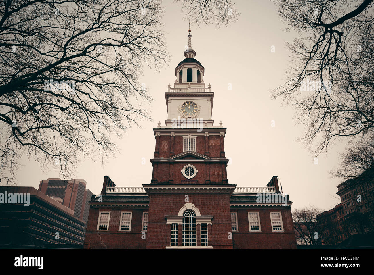 Independence Hall as the historical Landmark in Philadelphia Stock Photo