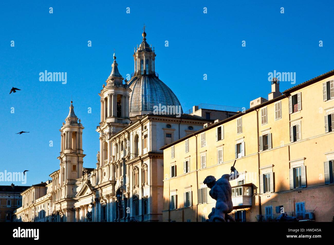 Italy, Latium, Rome, Piazza Navona, listed as World Heritage by UNESCO Stock Photo