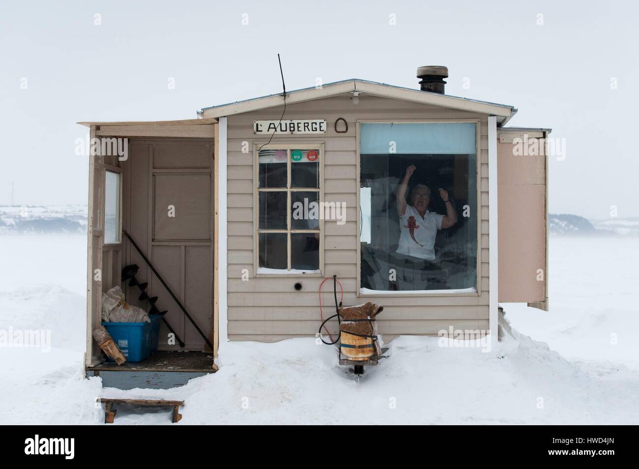 Canada, Quebec, Saguenay, La Baie, white fishing village of Anse a