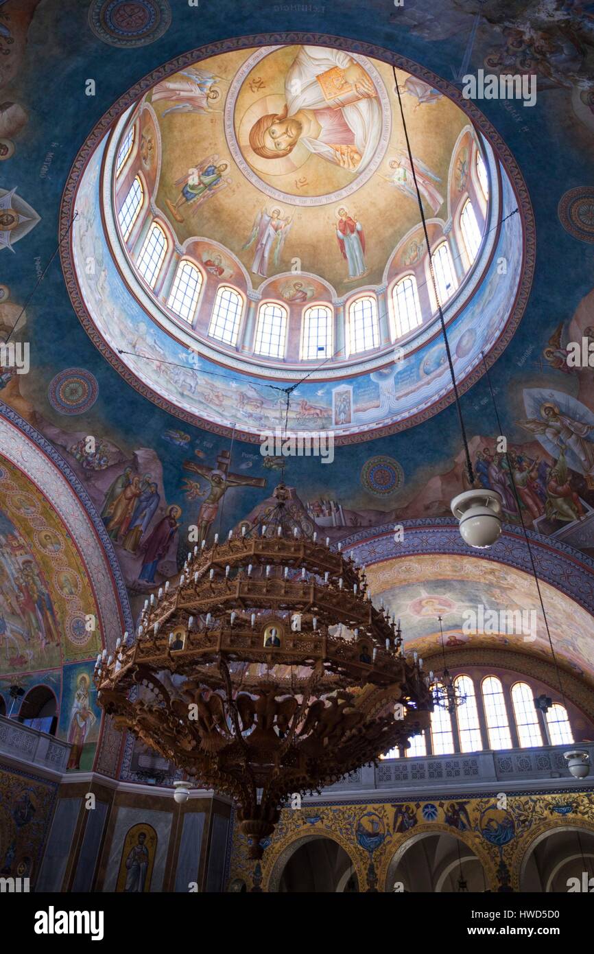 Greece, Peloponese Region, Patra, Agios Andreas church, interior Stock Photo