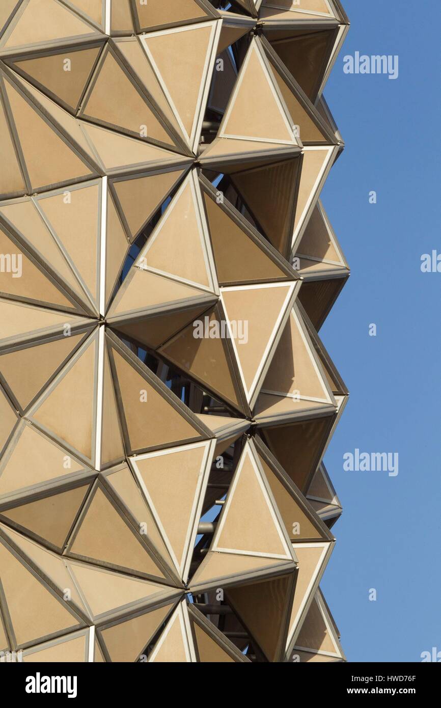 United Arab Emirates, Abu Dhabi, Al Bahr towers Stock Photo
