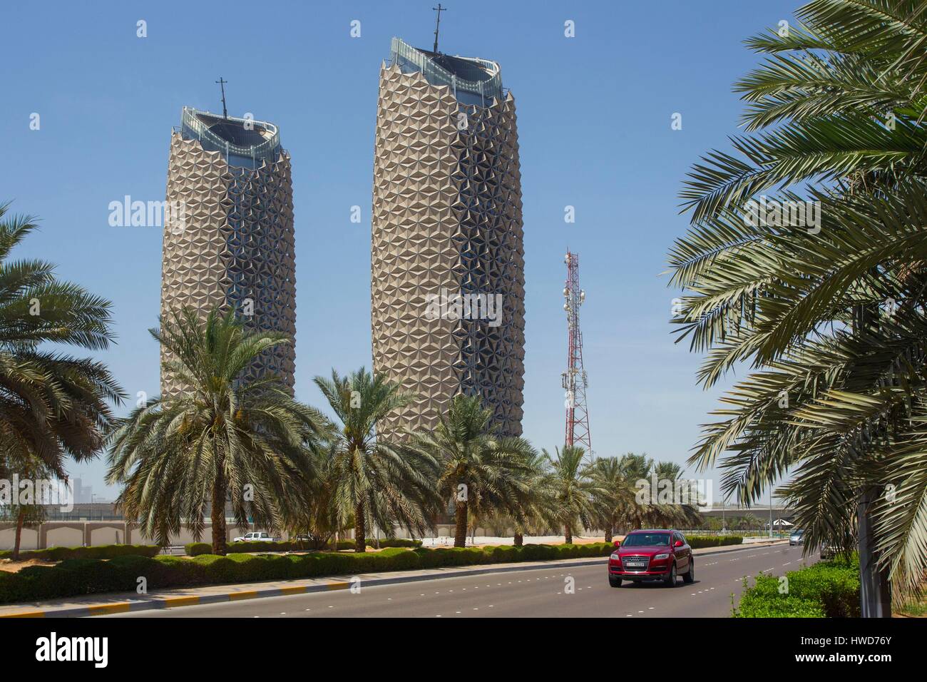 Emirates, Abu Dhabi, Al Bahr towers Stock Photo