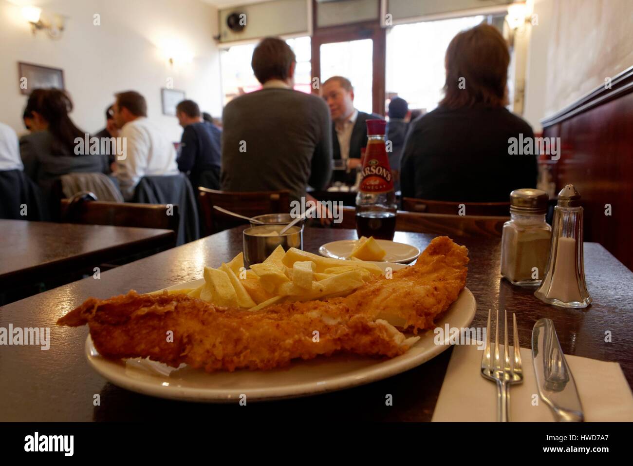 United Kingdom, London, Marylebone, The Golden Hind, Fish & chips Stock