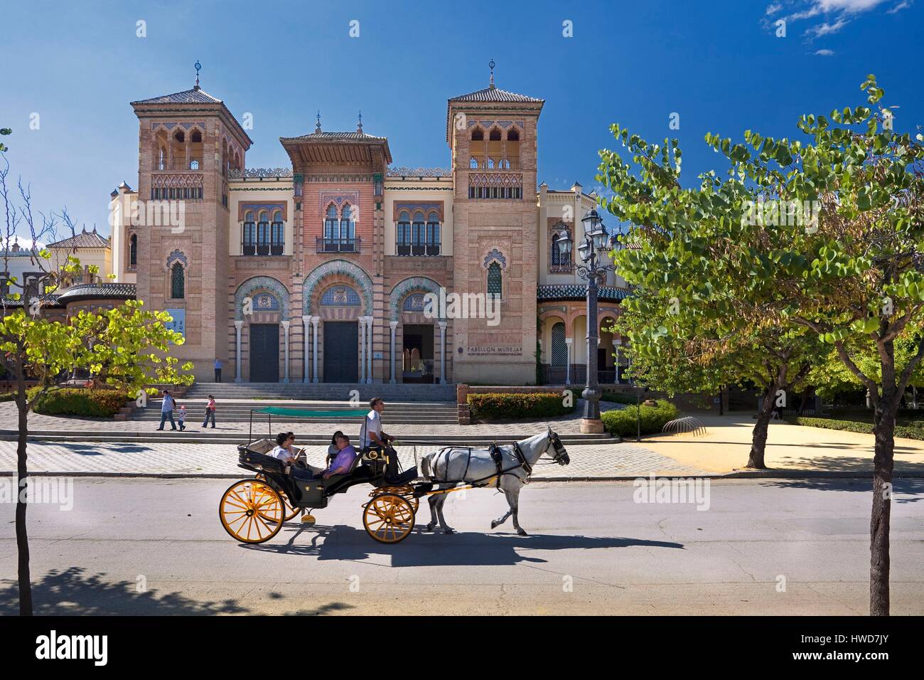 Spain, Andalusia, Sevilla, Parque de Maria Luisa, Museo de Artes y Costumbres Stock Photo