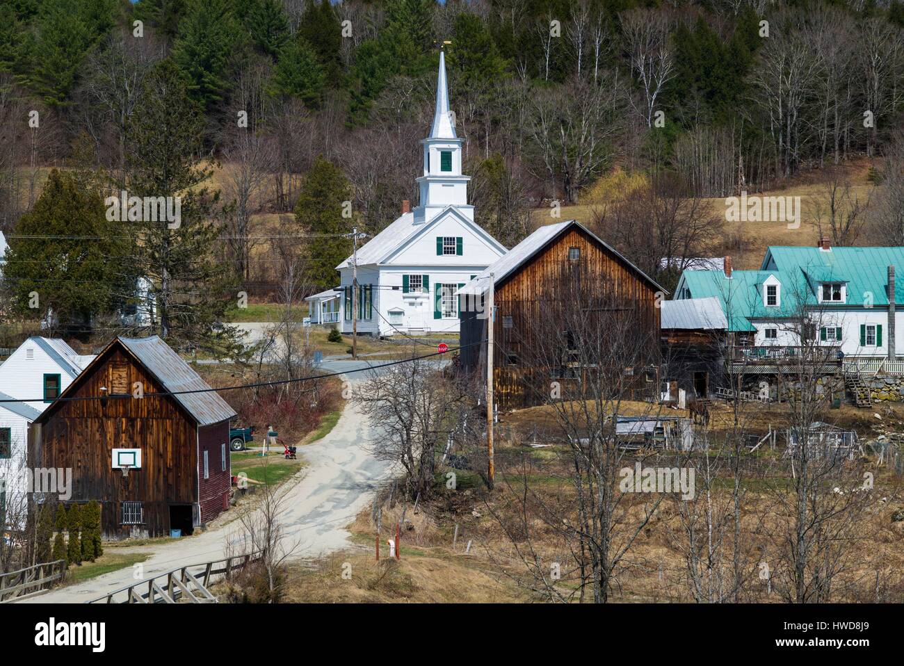 United States, Vermont, Waits River, town view Stock Photo Alamy