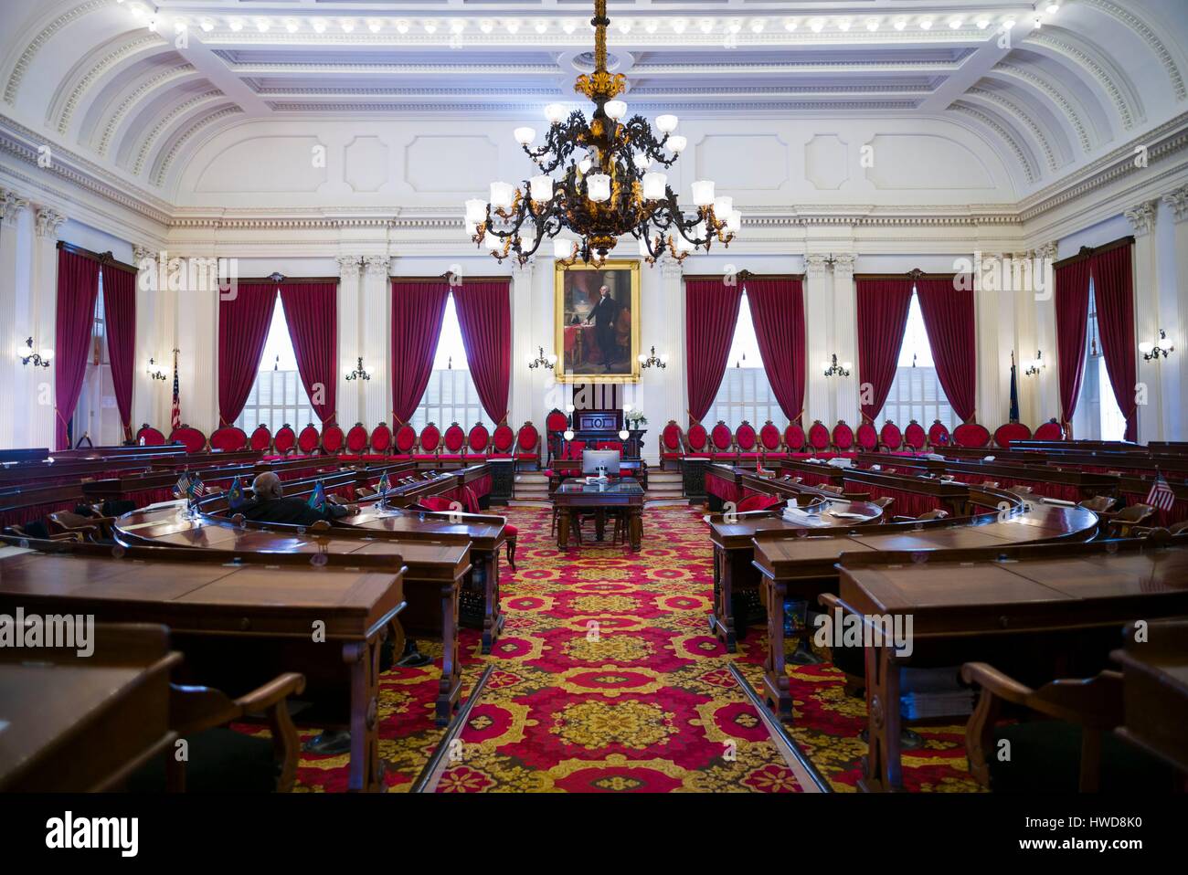 United States, Vermont, Montpelier, Vermont State House, chamber of the