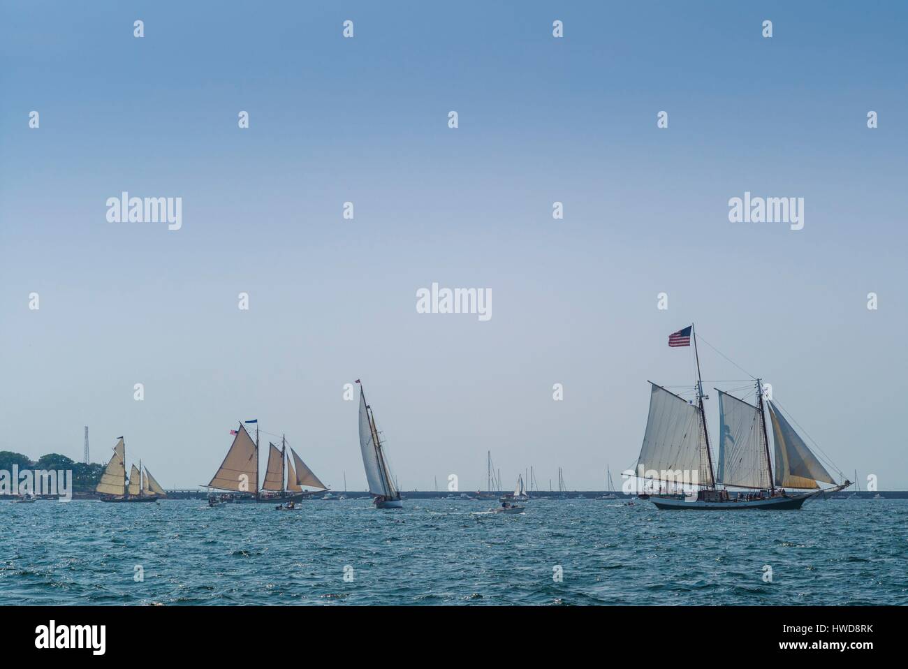 United States, Massachusetts, Cape Ann, Gloucester, America's Oldest Seaport, Annual Schooner Festival Stock Photo
