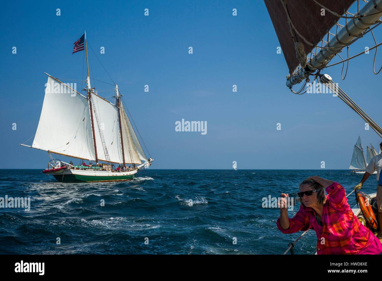 United States, Massachusetts, Cape Ann, Gloucester, America's Oldest Seaport, Annual Schooner Festival Stock Photo
