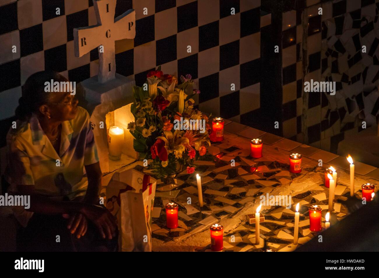 France, French West Indies, Guadeloupe, GrandeTerre, funeral wake of