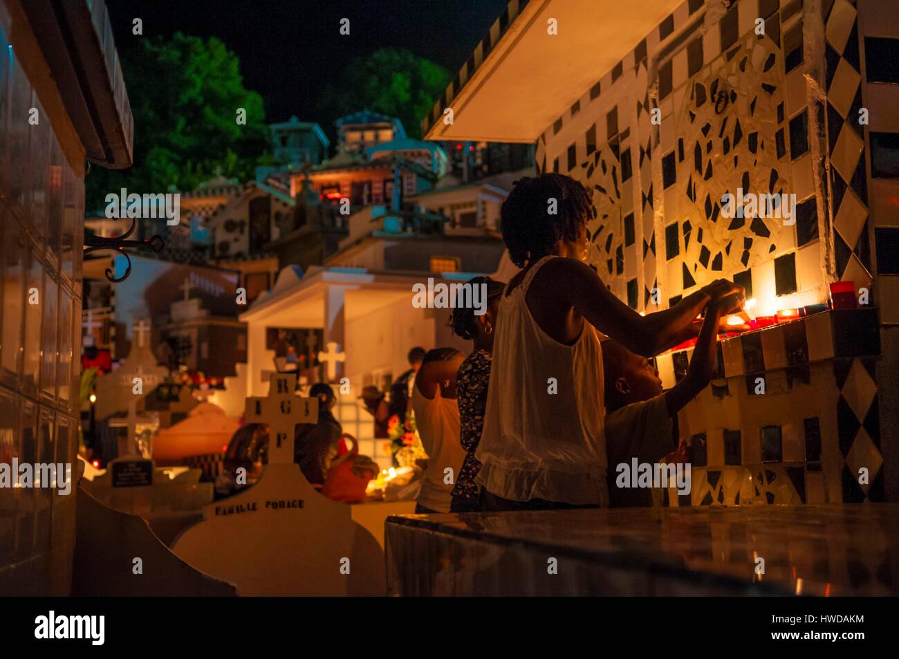 France, French West Indies, Guadeloupe, GrandeTerre, funeral wake of