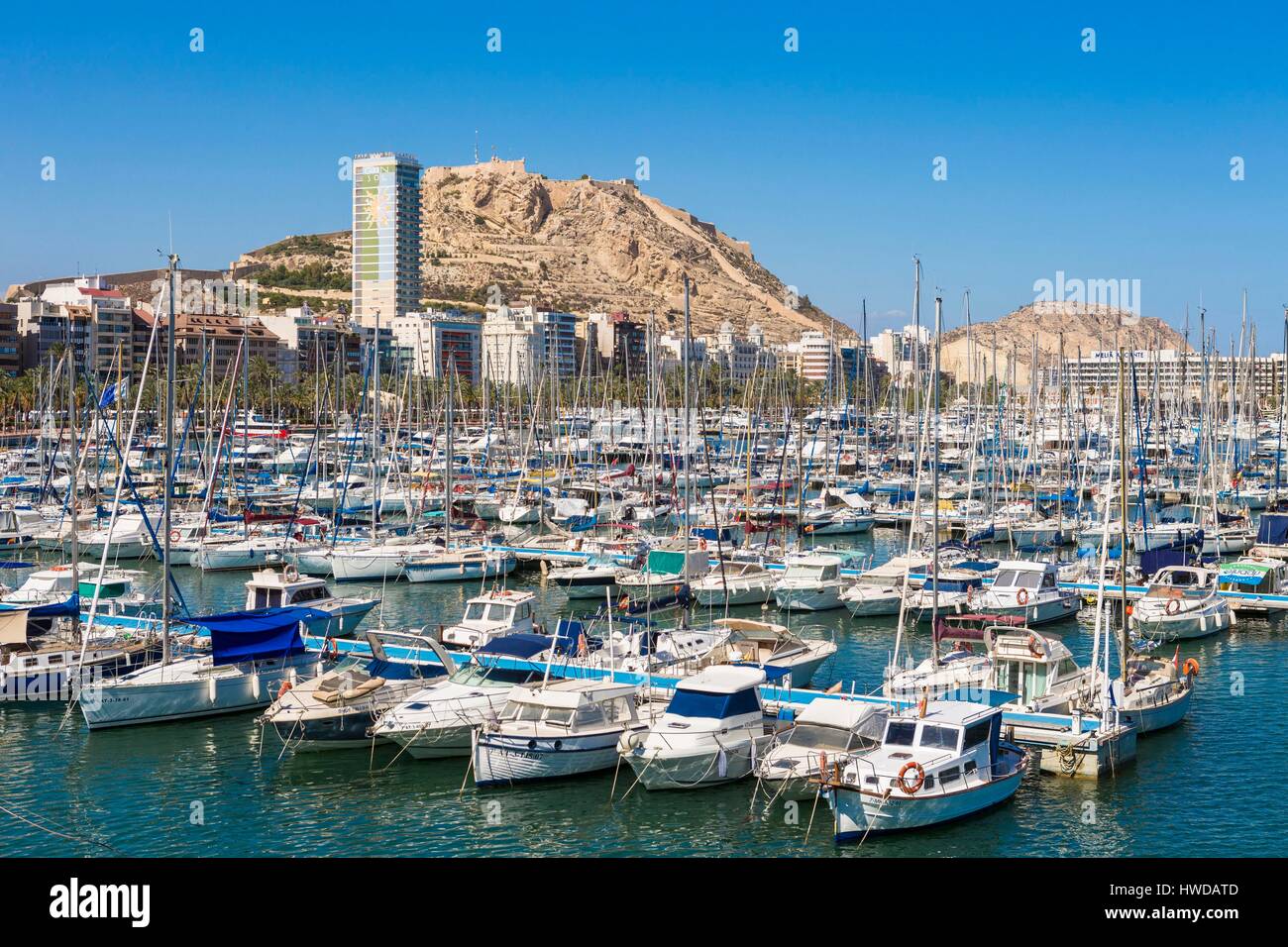 alicante harbour stock photos