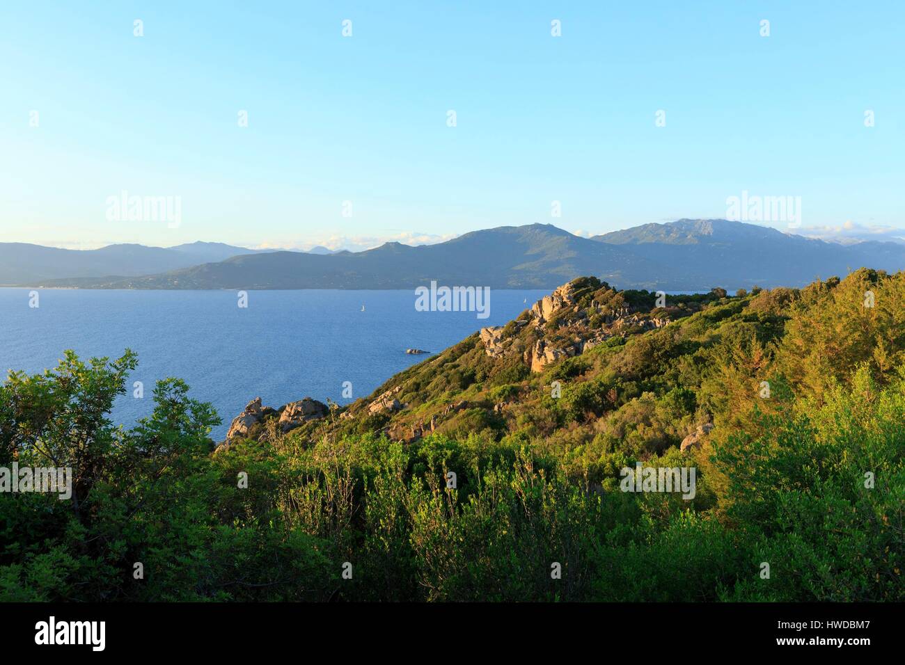 France, Corse du Sud, Gulf of Valinco, Belvedere Campomoro, Belvedere Stock Photo