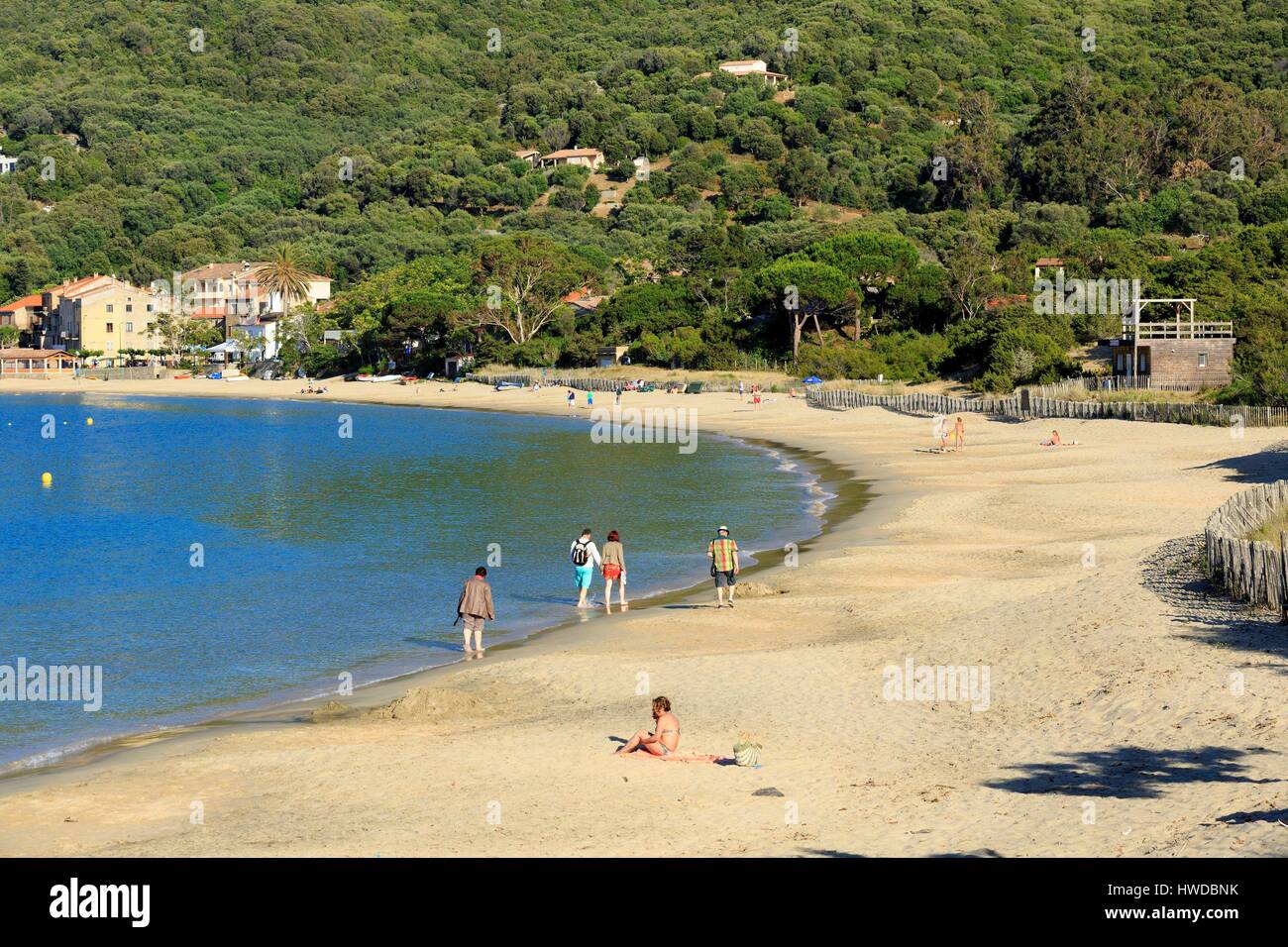 France, Corse du Sud, Gulf of Valinco, Belvedere Campomoro, Campomoro Stock Photo