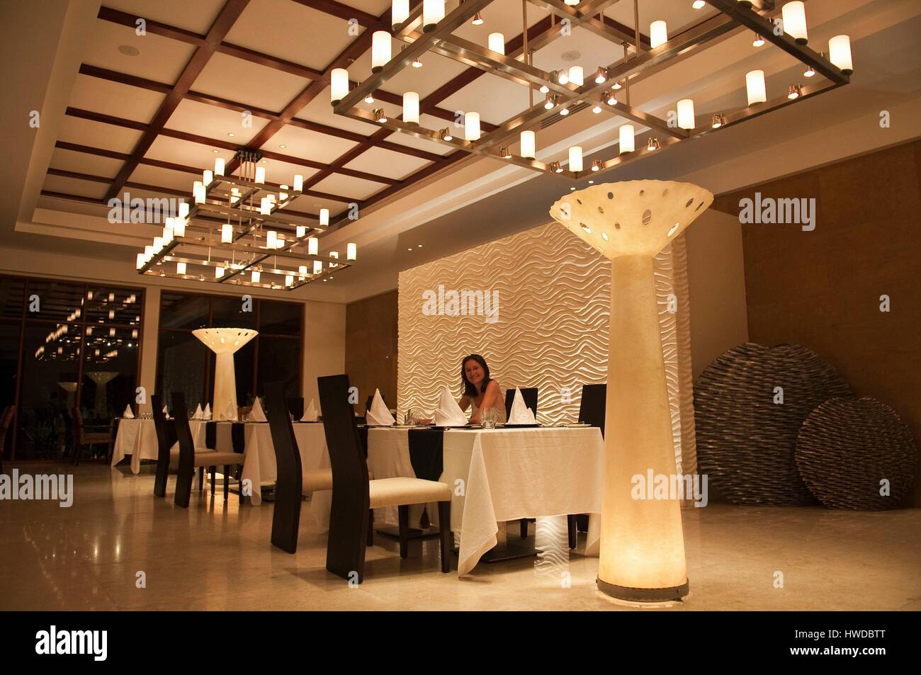 Seychelles, Silhouette Island, Hilton Seychelles Labriz Resort & Spa, dine at the Italian