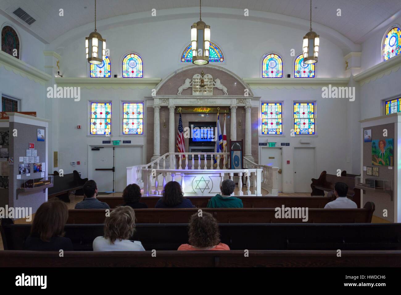 United States, Florida, Miami Beach, South Beach, Jewish Museum of Florida, located in former synagogue, interior Stock Photo