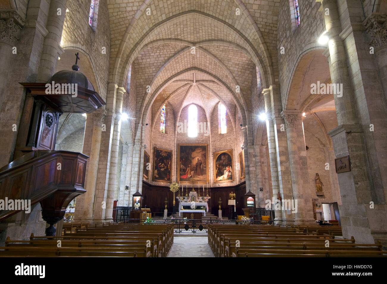 France, Gard, Saint Gilles du Gard, the Abbey of Saint Gilles listed as