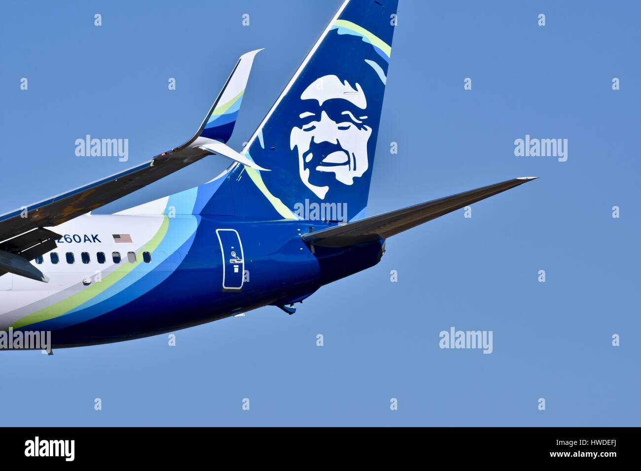 Alaska airlines plane hires stock photography and images Alamy