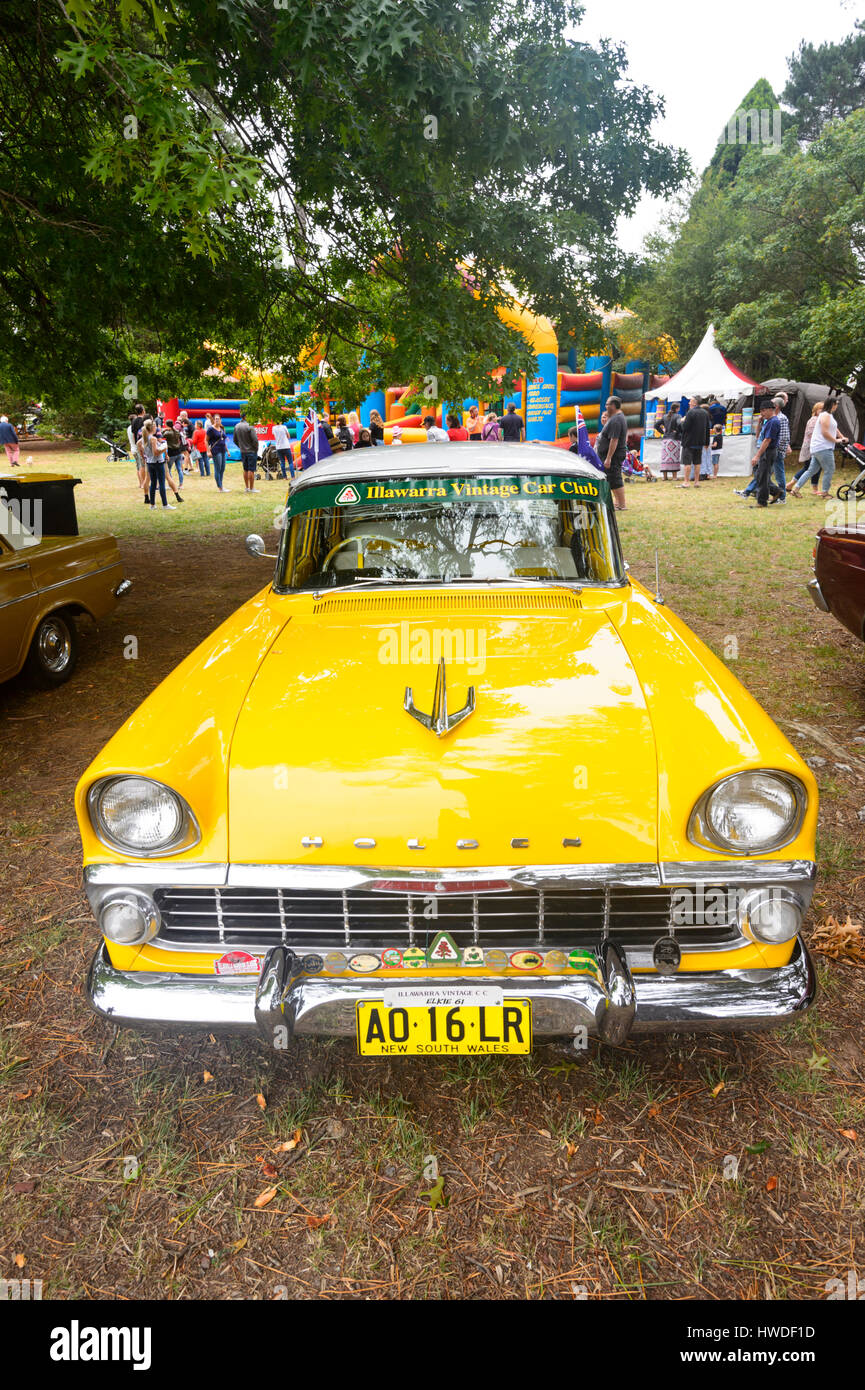 Yellow Vintage Holden Special car Stock Photo