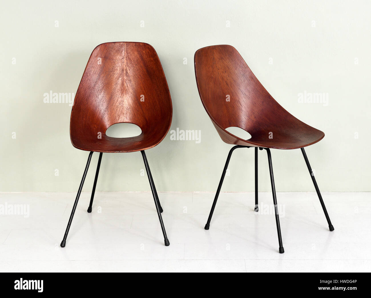 Still Rounded Chair Furniture Still Life of Pair of Antique Retro Rounded Wooden Chairs ...