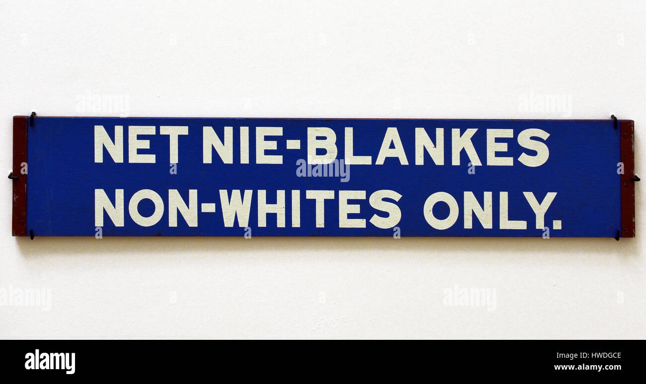 Non Whites Only ( discrimination - racism ) South Africa African Stock Photo