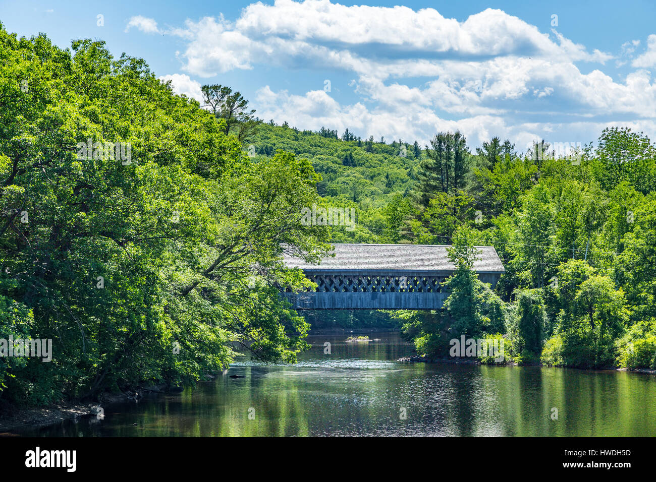 The Henniker Covered Bridge is a covered pedestrian footbridge serving