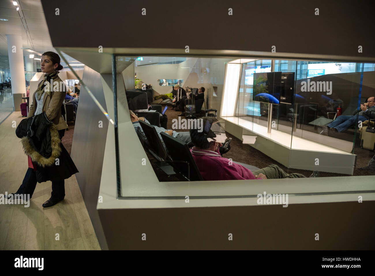 Muenchen, Germany, waiting area at Muenchen airport Stock Photo - Alamy