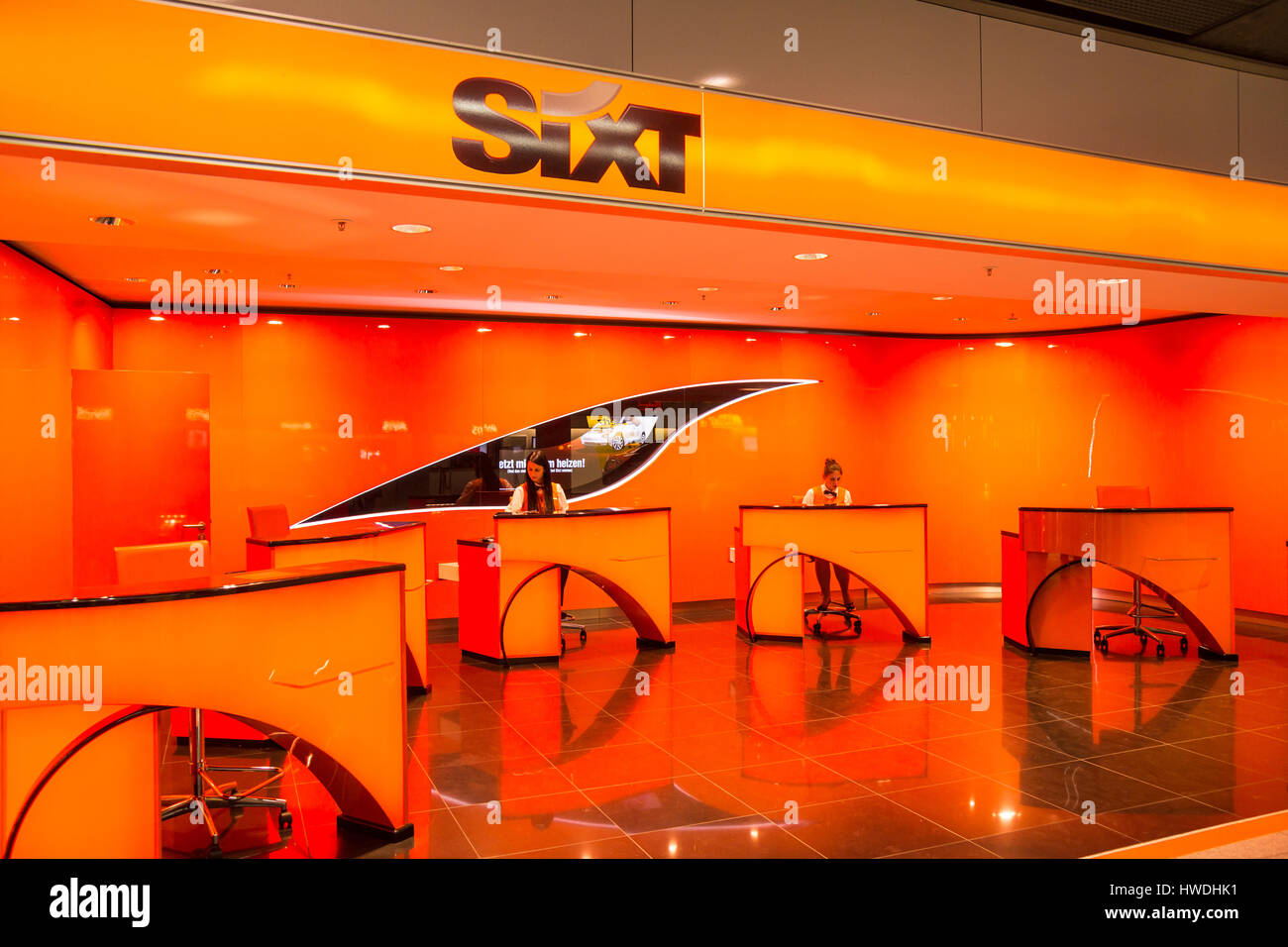 Stuttgart, Germany, Sixt car rental at Stuttgart Airport Stock Photo