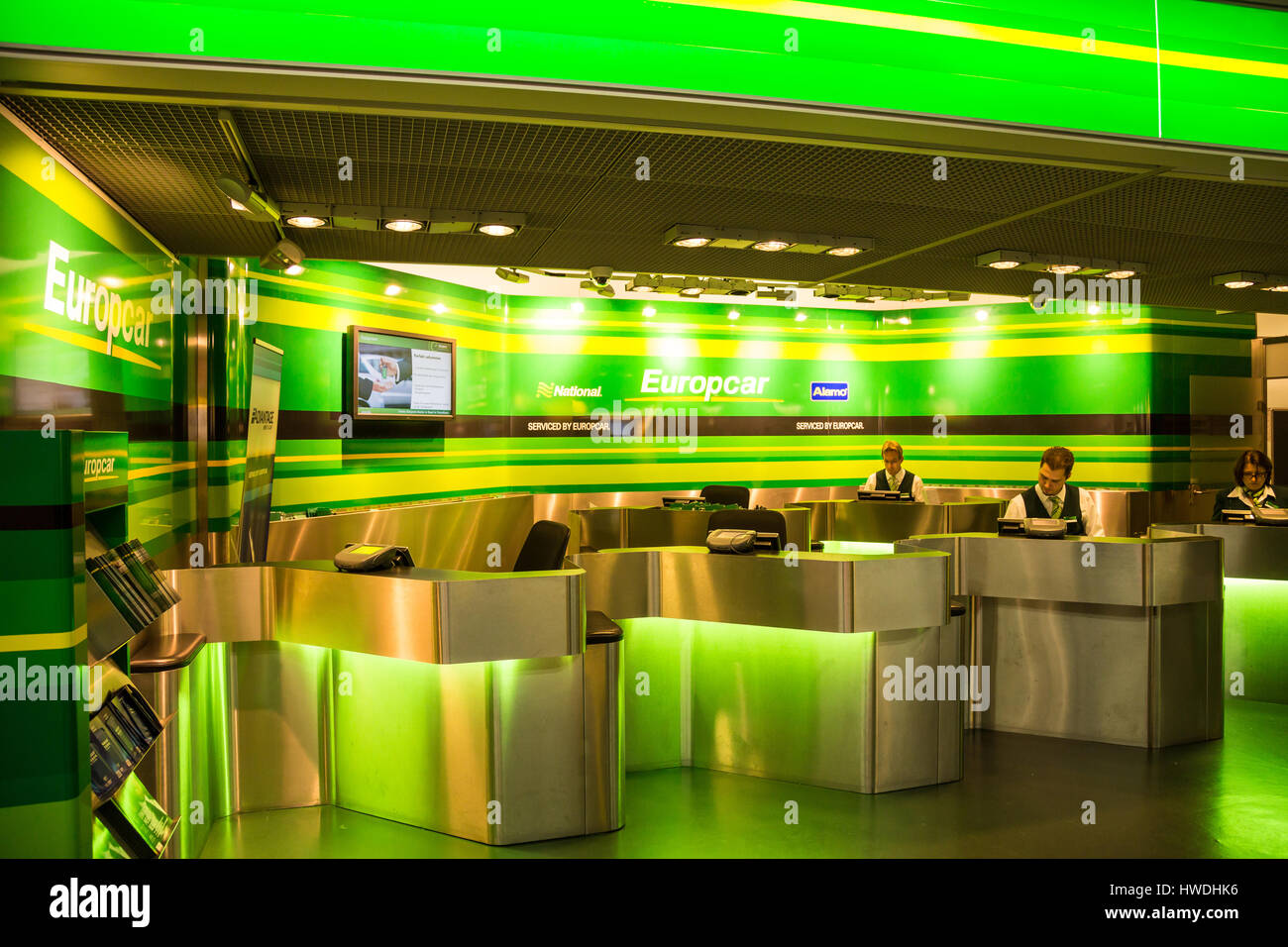 Stuttgart, Germany, Europcar car rental station Stuttgart Airport Stock Photo