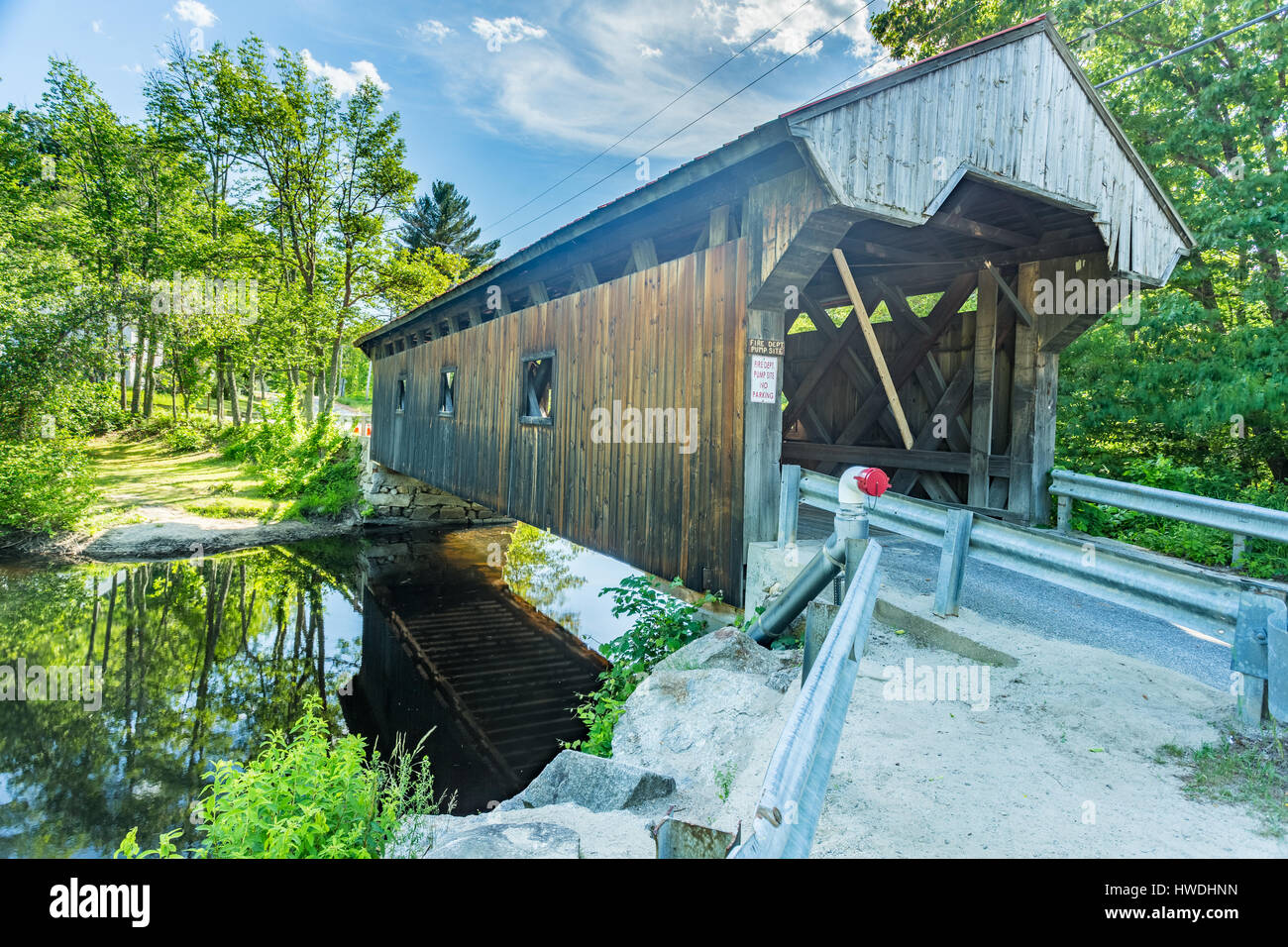 The Waterloo Covered Bridge carries Newmarket Road over the Warner