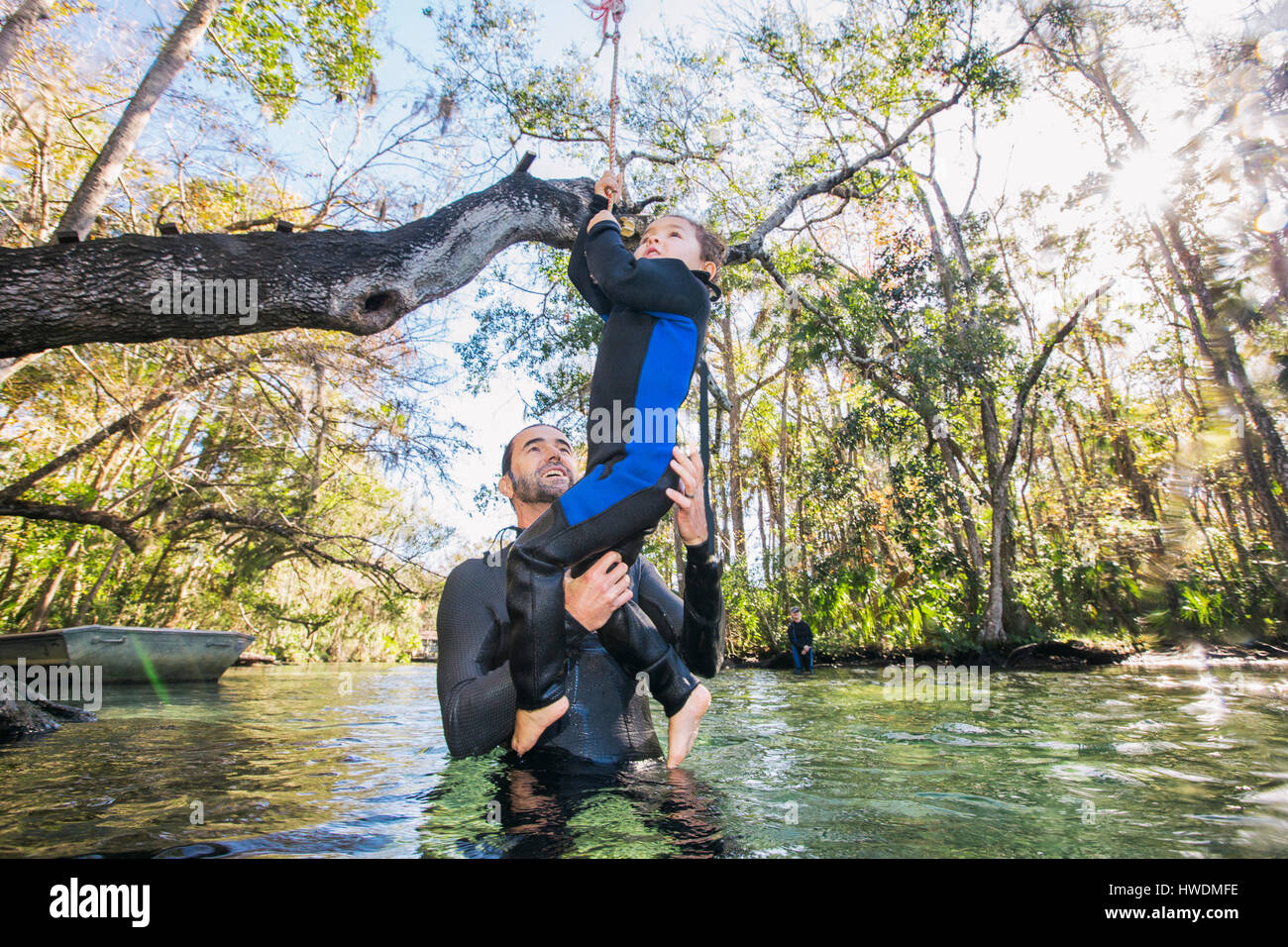 River rope swing hi-res stock photography and images - Page 2 - Alamy