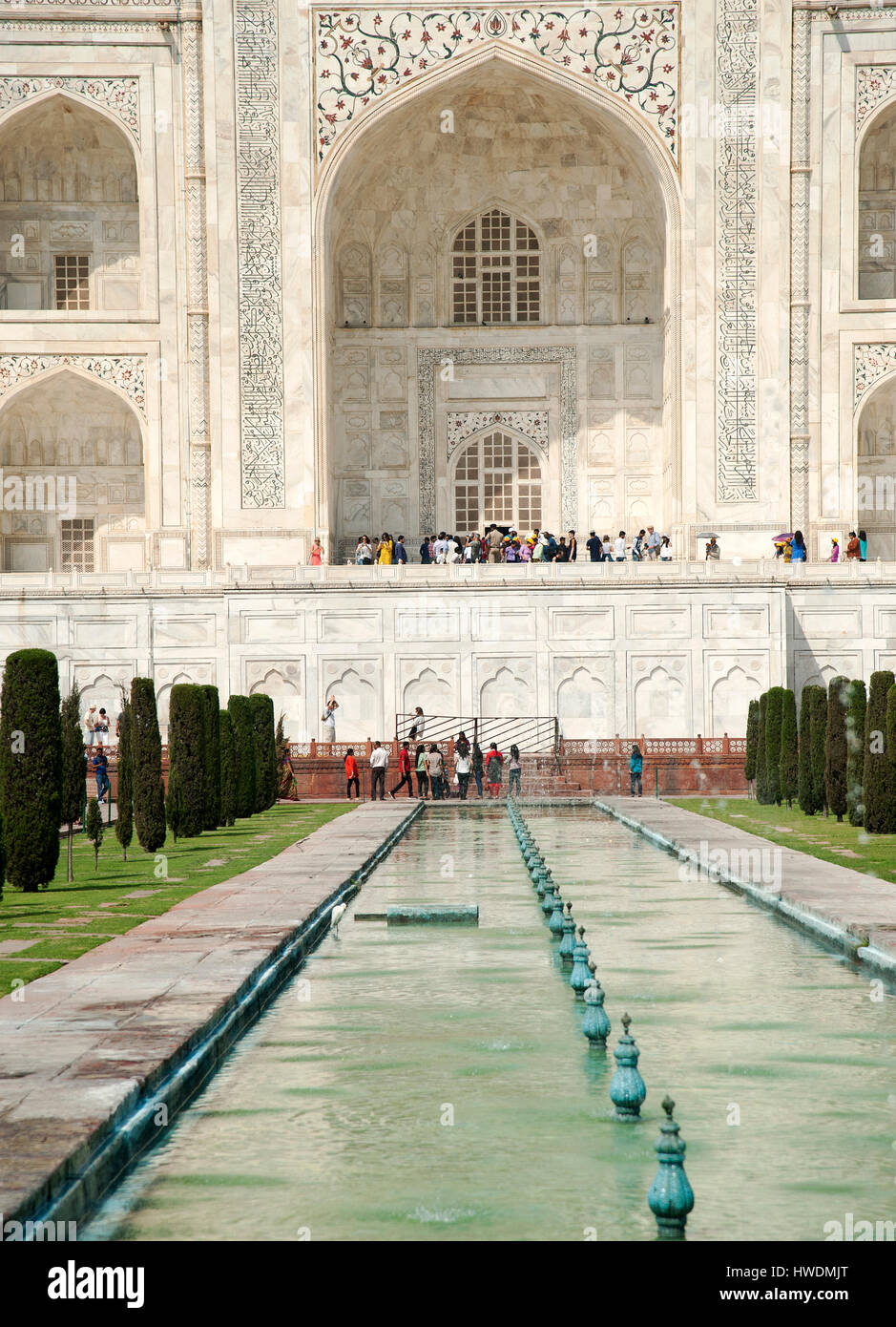 The image of Taj Mahal was taken in Agra, Uthar Pardesh, India Stock Photo