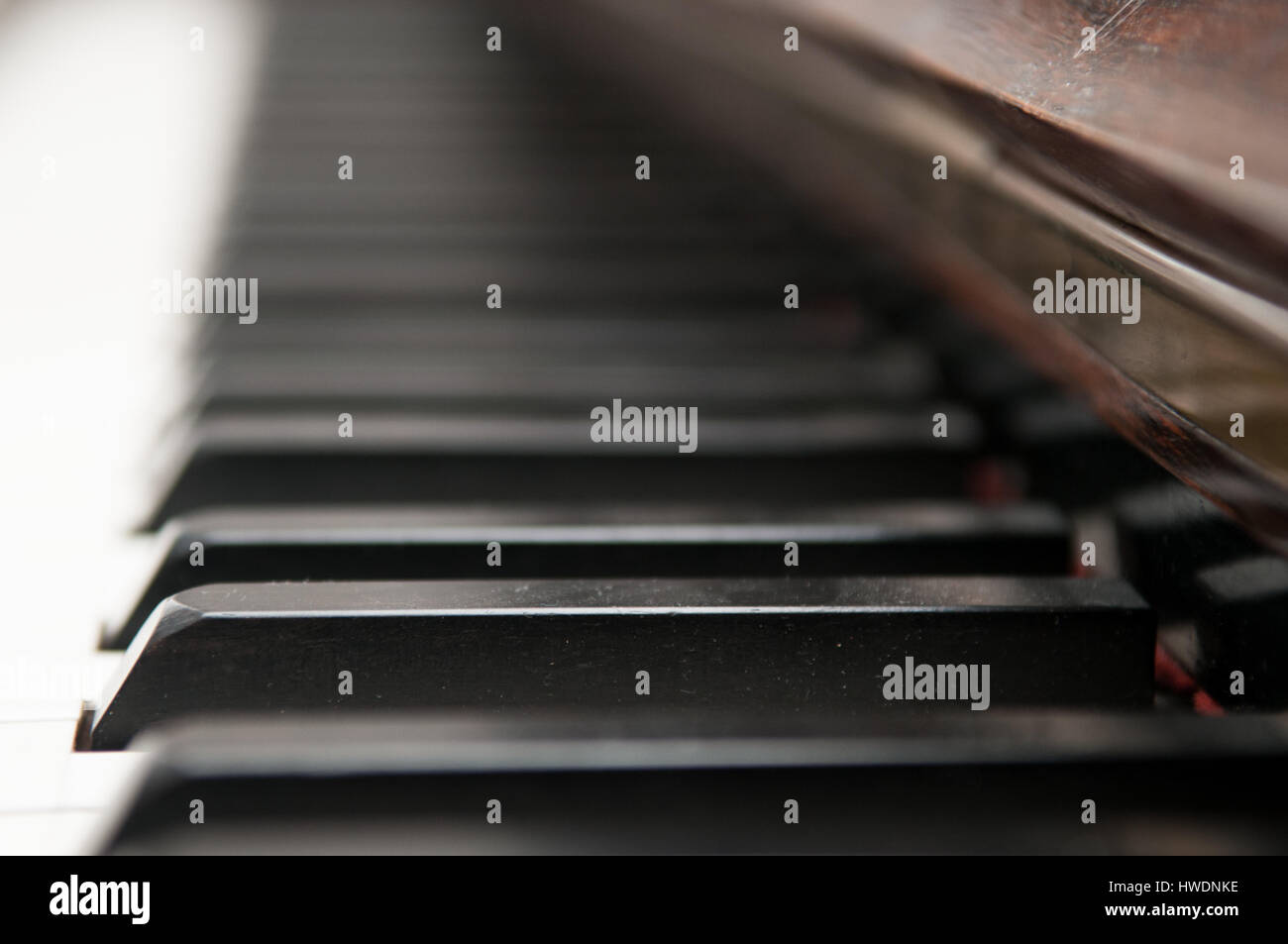 Piano keys close up with black and white keyboard Stock Photo - Alamy