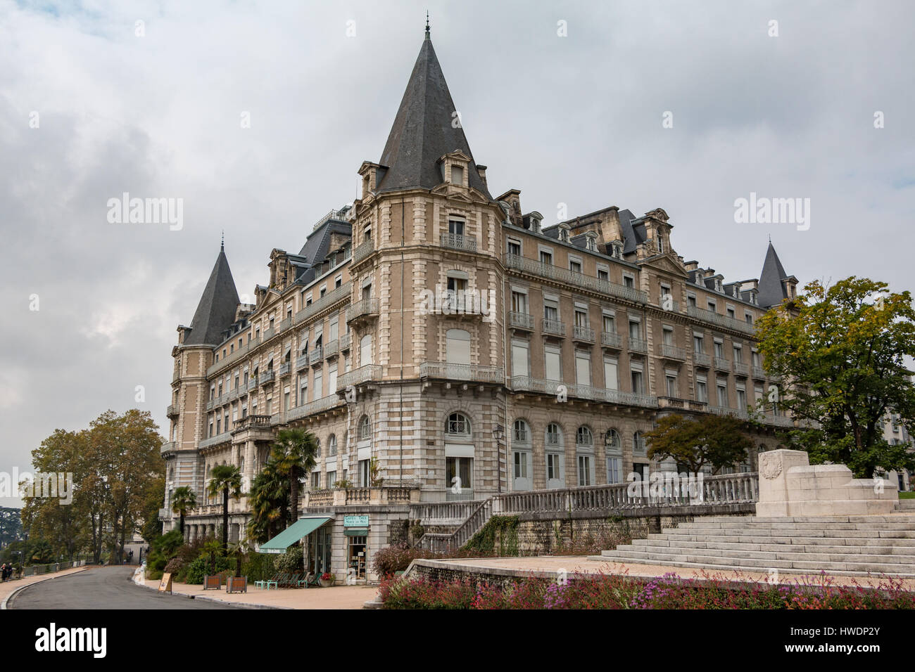 The Gassion Hotel in Pau, France on a cloudy autumn day Stock Photo