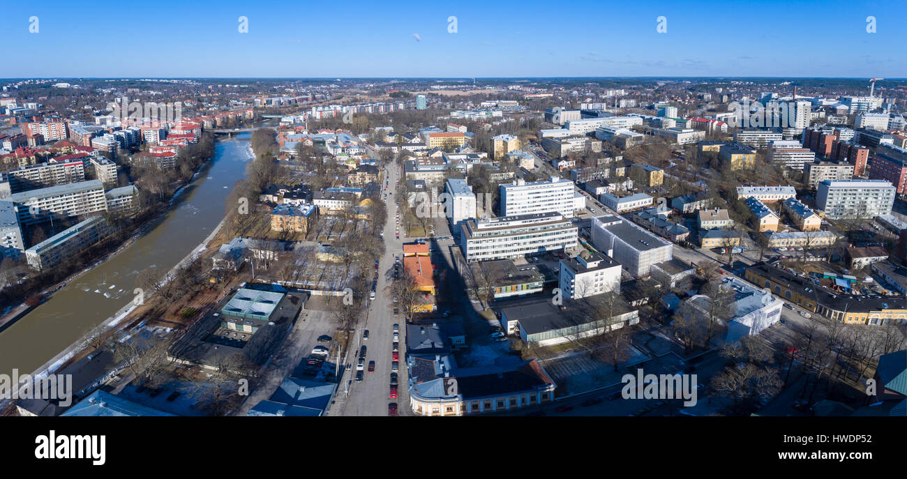 Aerial image from city of Turku, Finland Stock Photo