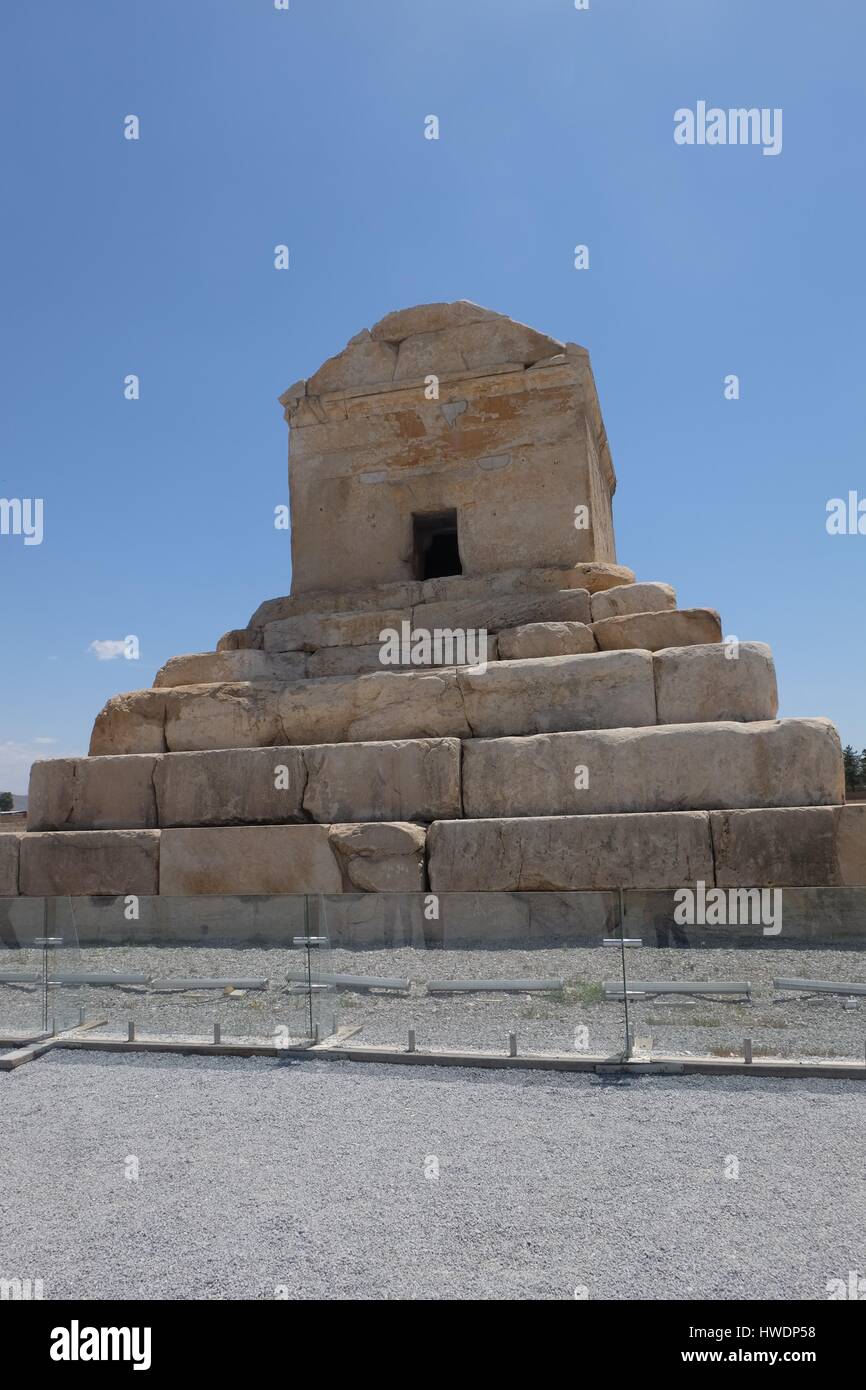 Tomb of Cyrus the Great, Pasargade, Iran Stock Photo
