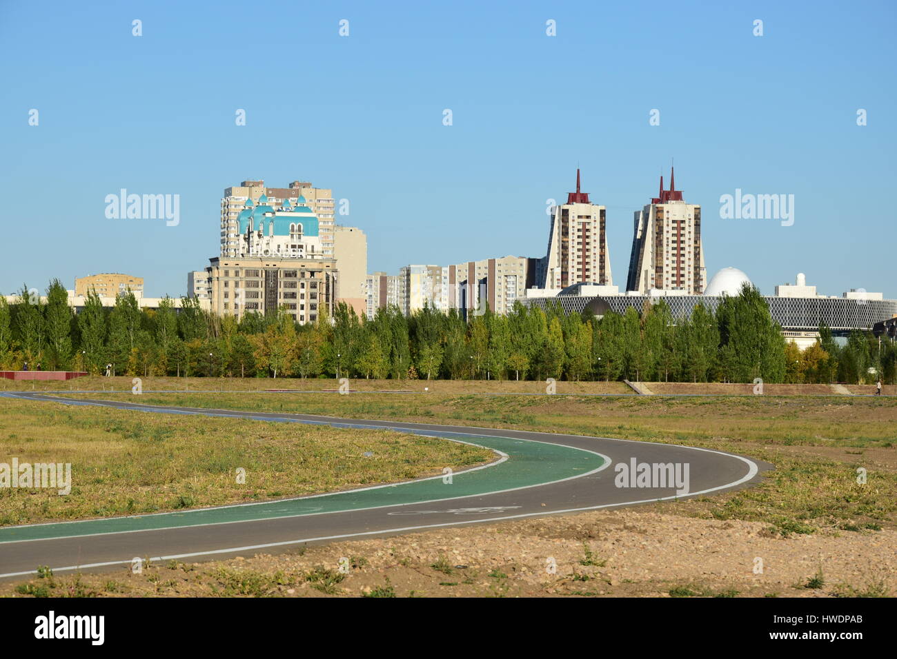 Astana (Nur-Sultan), Kazakhstan – Colorful residential towers of ...