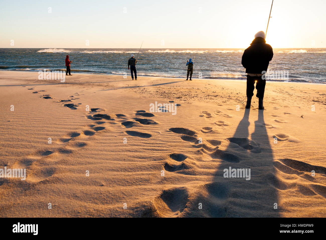 NC0084700...NORTH CAROLINA Surf fishing at Cape Hatteras in Cape