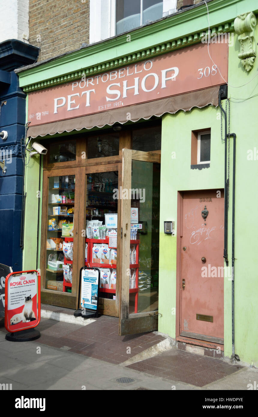 Portobello Pet Shop in Portobello Rd 