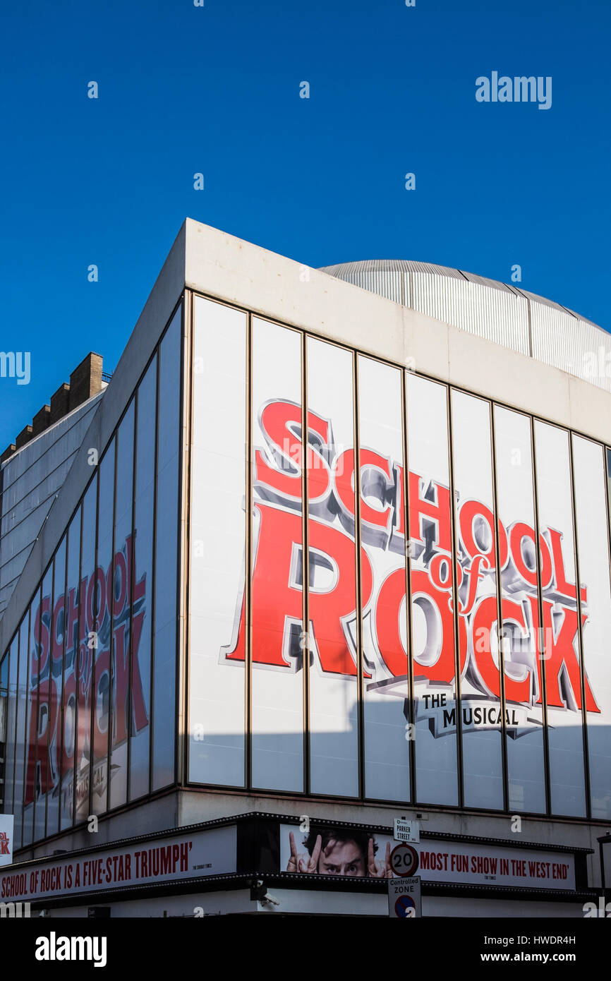 School of Rock the Musical, New London Theatre, Dury Lane, London, England, U.K. Stock Photo