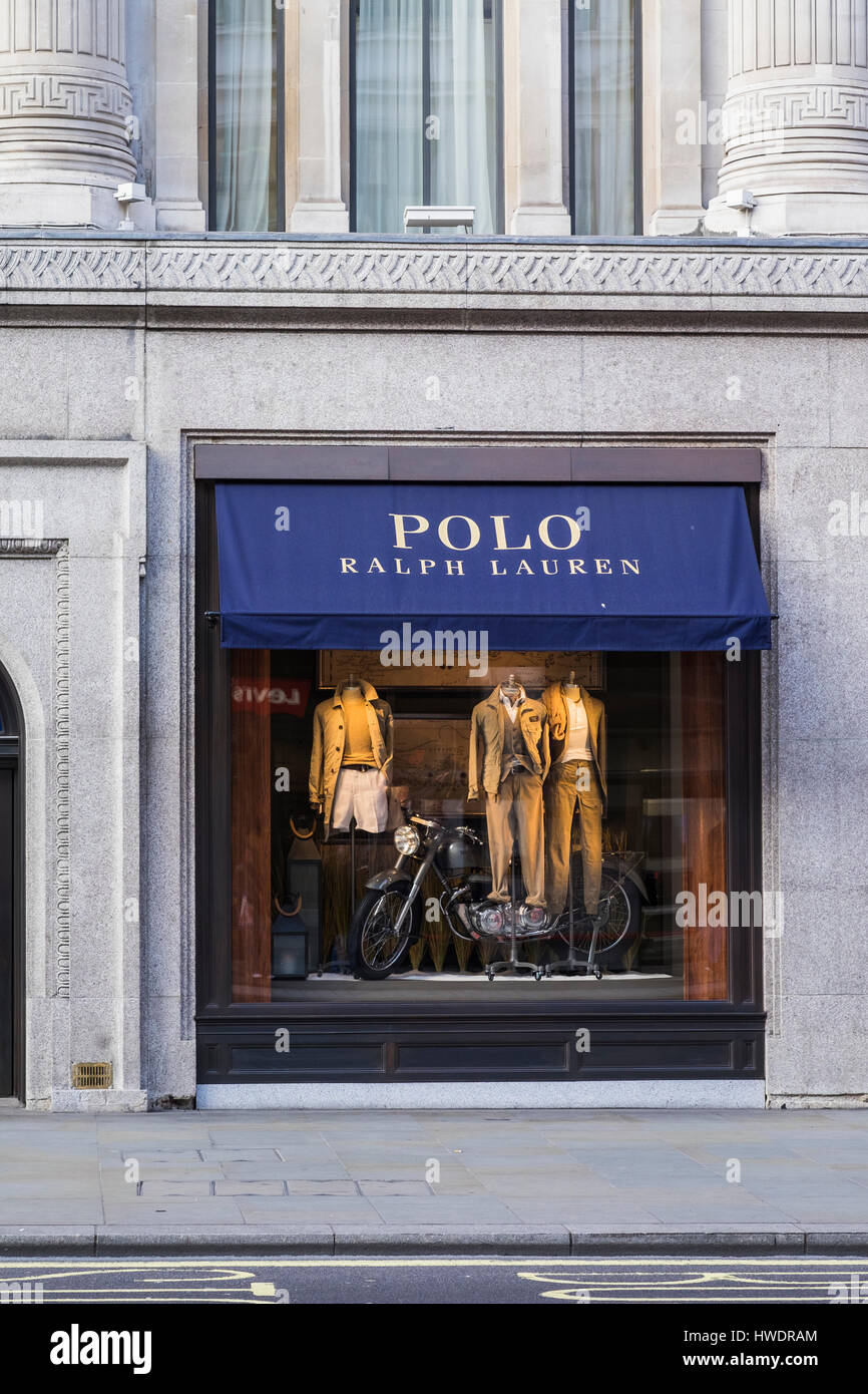 Polo Ralph Lauren shop front, Regent Street, London, England, U.K Stock ...