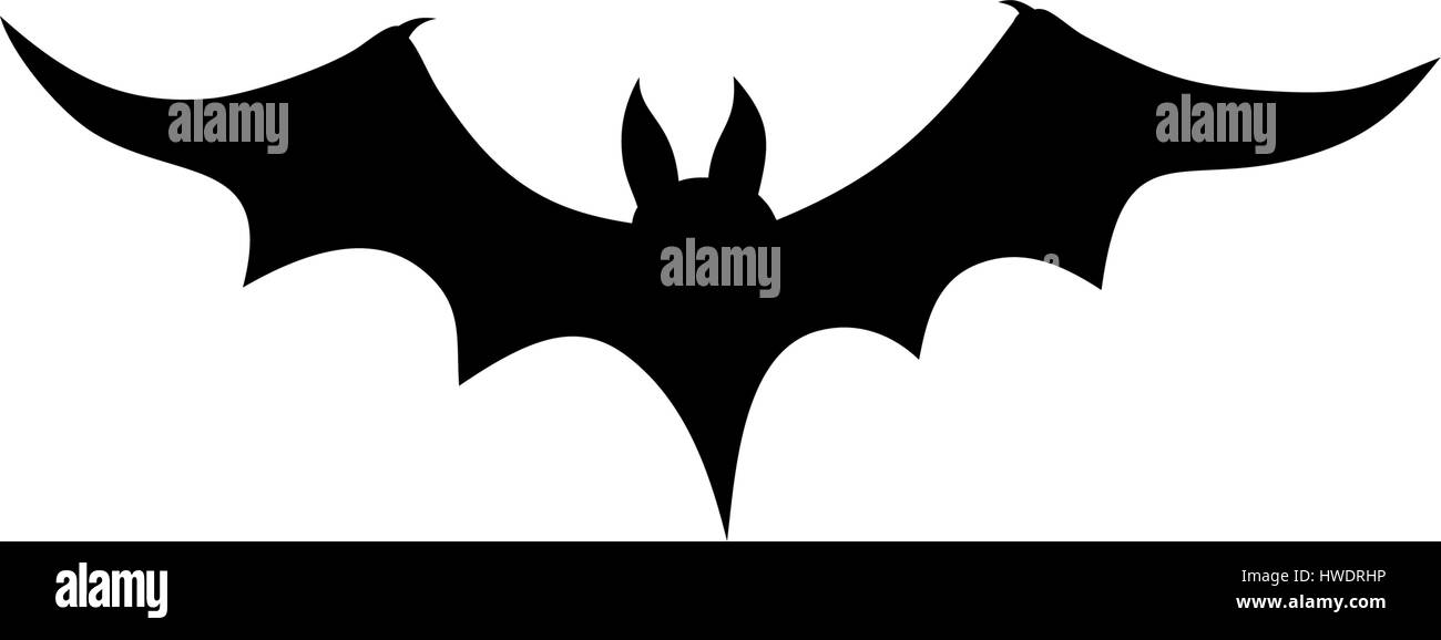 Vector illustration of a bat silhouette Stock Vector