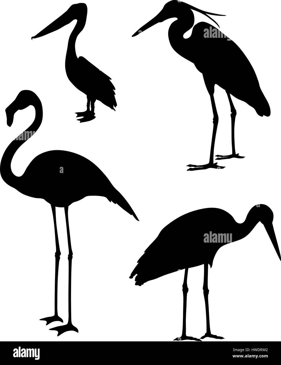 Abstract vector illustration of waders Stock Vector